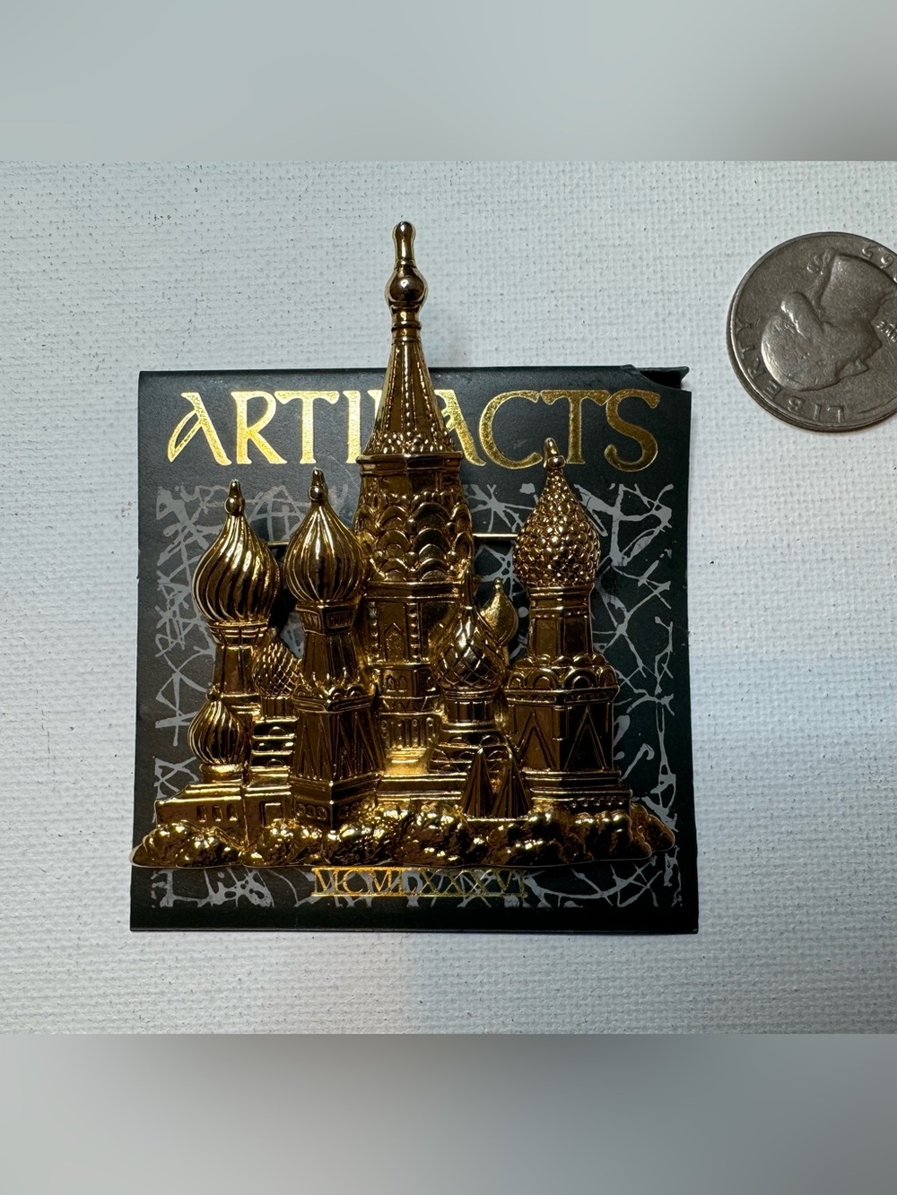 Vintage 80’s Jonette Jewelry Gold-tone St. Basil’s Cathedral Brooch